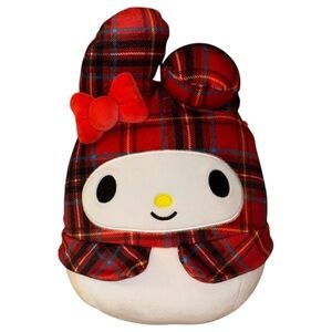 Sanrio My Melody | Squishmallows Plaid Holiday Plush | 11.5”